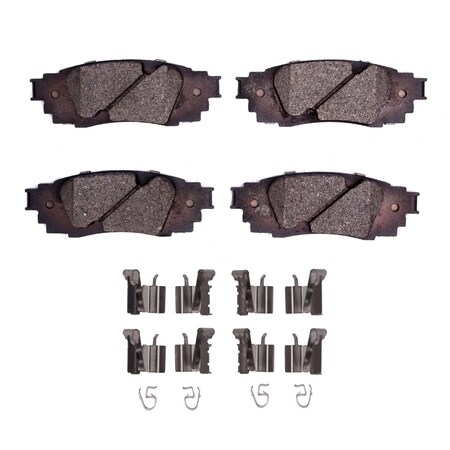Dynamic Friction Co 3000 Ceramic Brake Pads and Hardware Kit, Low Dust, Low Copper Ceramic, 100% Asbestos-free, Rear 1310-1879-01